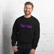 Load image into Gallery viewer, Classic Space Waves Crewneck Sweatshirt - Black
