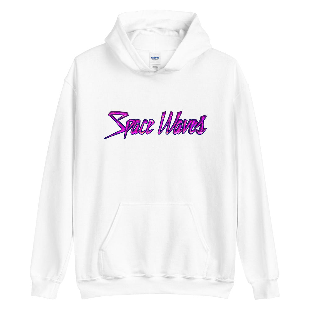 Classic Space Waves Hoodie - White